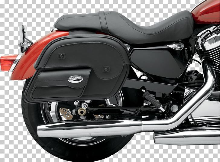 Saddlebag Harley-Davidson Sportster Motorcycle Exhaust System PNG, Clipart, Automotive Exhaust, Automotive Exterior, Boulevard C 90, Custom Motorcycle, Exhaust System Free PNG Download