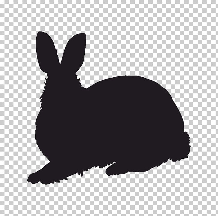 Domestic Rabbit Silhouette Hare Stencil PNG, Clipart, Animal, Animals, Black, Black And White, Decal Free PNG Download