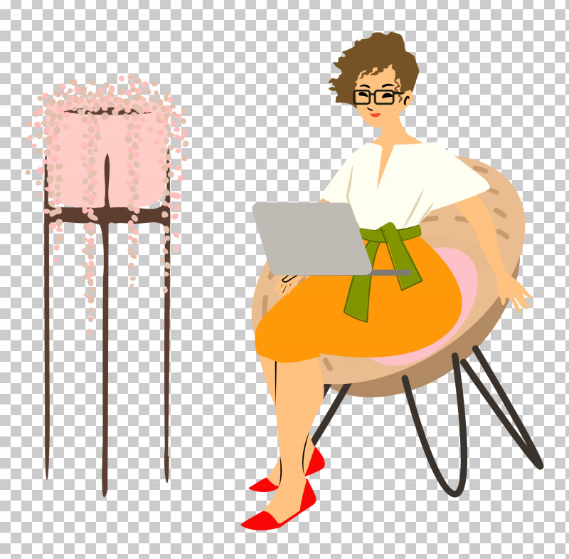 Alone Time Lady Computer PNG, Clipart, Alone Time, Behavior, Biology, Cartoon, Chair Free PNG Download