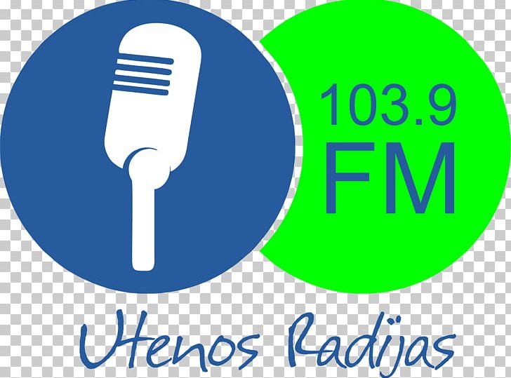 Microphone Utena Radio Product Design Logo Font PNG, Clipart, Area, Audio, Brand, Communication, Green Free PNG Download