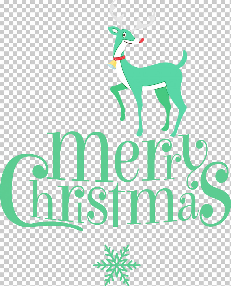 Reindeer PNG, Clipart, Antler, Deer, Green, Green Merry Christmas, Logo Free PNG Download