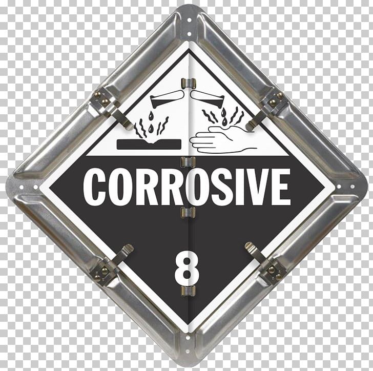 HAZMAT Class 8 Corrosive Substances Dangerous Goods UN Number Placard Sticker PNG, Clipart, Angle, Brand, Combustibility And Flammability, Corrosive Substance, Dangerous Goods Free PNG Download