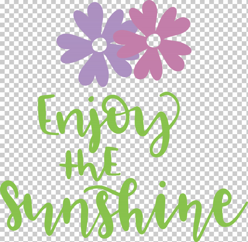 Sunshine Enjoy The Sunshine PNG, Clipart, Cut Flowers, Floral Design, Flower, Green, Happiness Free PNG Download
