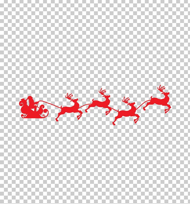 Reindeer Santa Claus Sled PNG, Clipart, Area, Branch, Cartoon, Christmas, Deer Free PNG Download