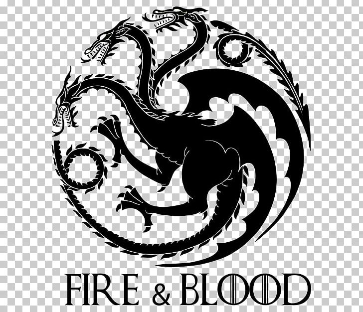 Daenerys Targaryen House Targaryen Sticker Decal Fire And Blood PNG, Clipart, Art, Black And White, Daenerys Targaryen, Decal, Dragon Free PNG Download