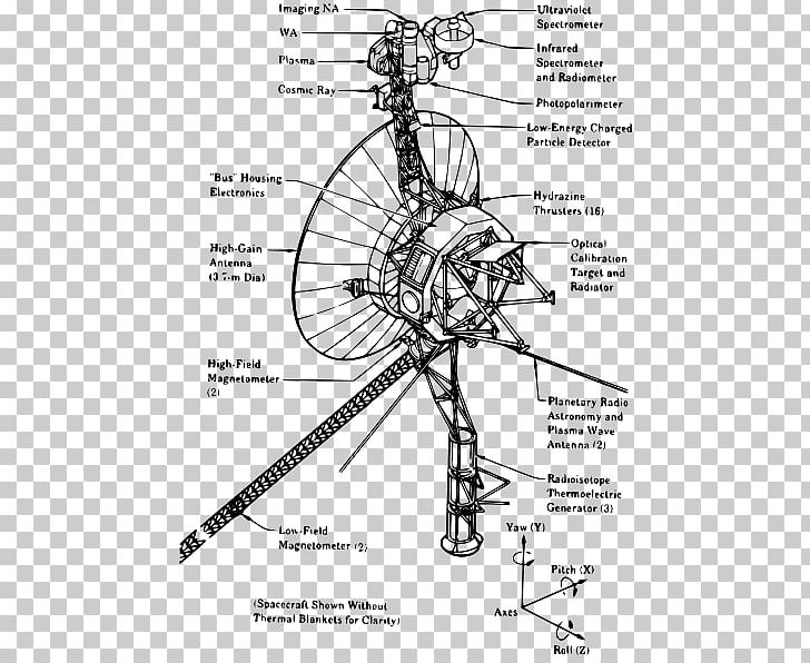 Voyager Program Voyager 1 Mission Space Probe Voyager 2 PNG, Clipart, Angle, Artwork, Astronautics, Black And White, Diagram Free PNG Download
