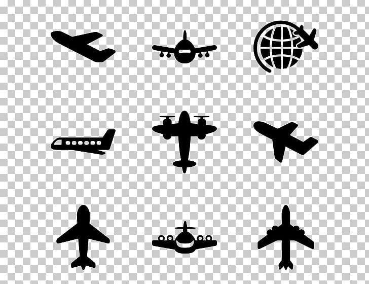 Airplane Computer Icons PNG, Clipart, Aircraft, Airplane, Angle, Black, Black And White Free PNG Download