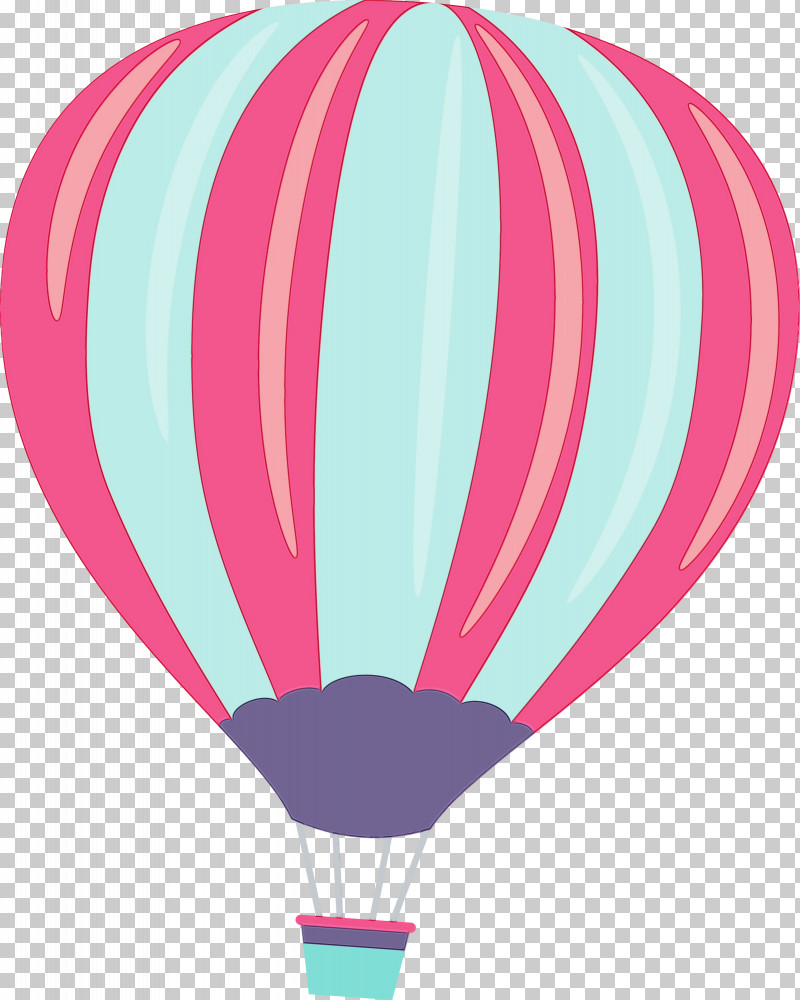 Hot Air Balloon PNG, Clipart, Balloon, Hot Air Balloon, Paint, Pink M, Watercolor Free PNG Download