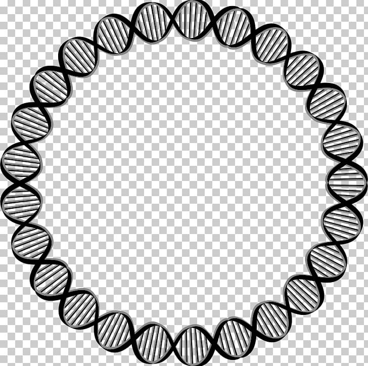 DNA Circle Gene PNG, Clipart, Black, Black And White, Body Jewelry, Cell, Circle Free PNG Download