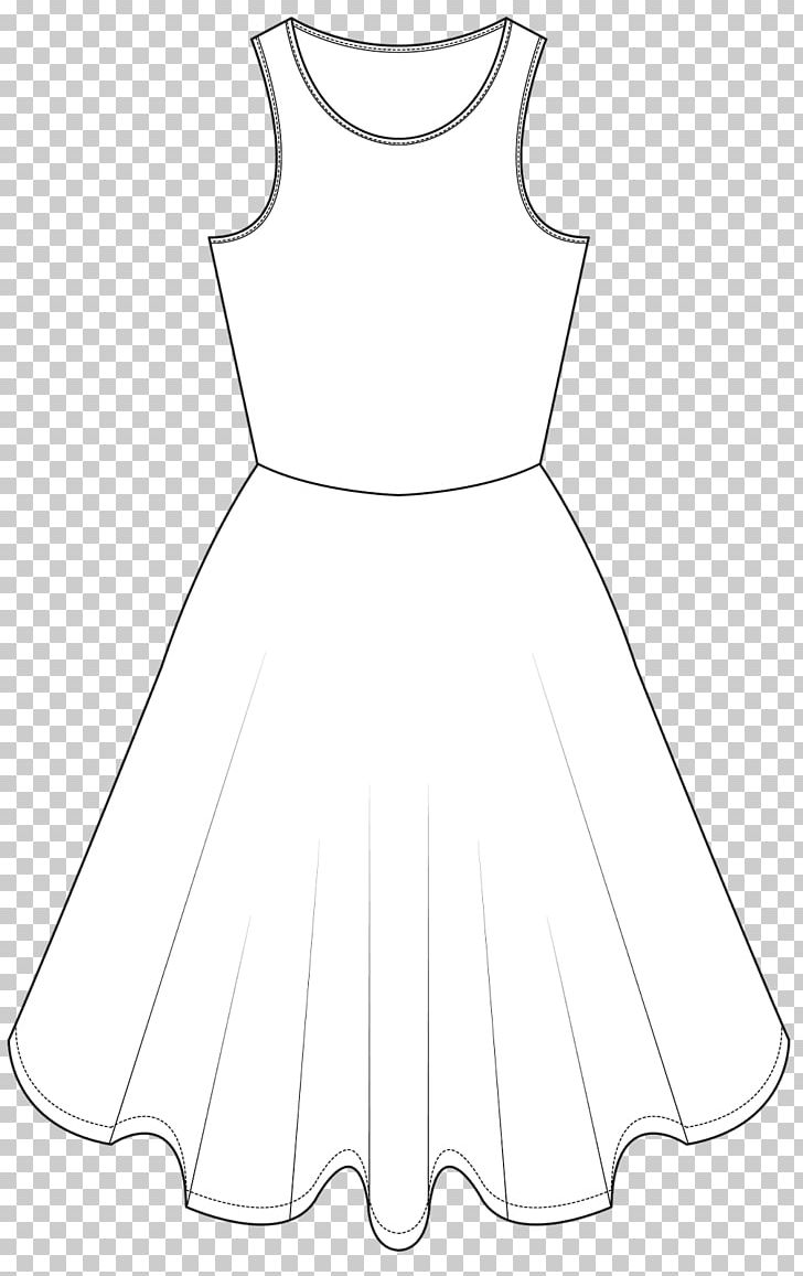 Coloring book dress with polka dots Royalty Free Vector