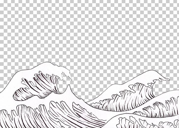 The Great Wave Off Kanagawa Drawing Wind Wave Art PNG, Clipart, Artist, Artwork, Black And White, Chill, Fictional Character Free PNG Download