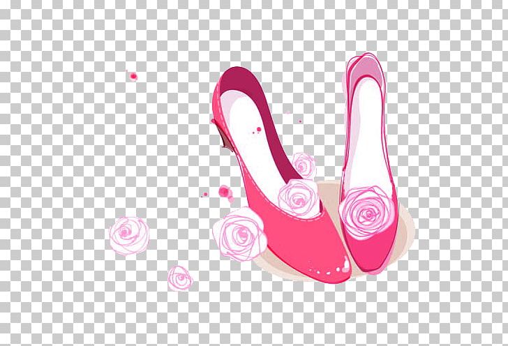 High-heeled Footwear Shoe Slipper Illustration PNG, Clipart, Beauty, Cartoon, Cut Flowers, Design, Drawing Free PNG Download