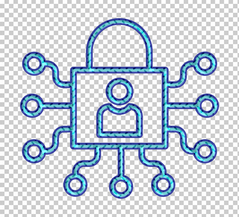 Lock Icon Cyber Icon PNG, Clipart, Blue, Circle, Cyber Icon, Line, Line Art Free PNG Download