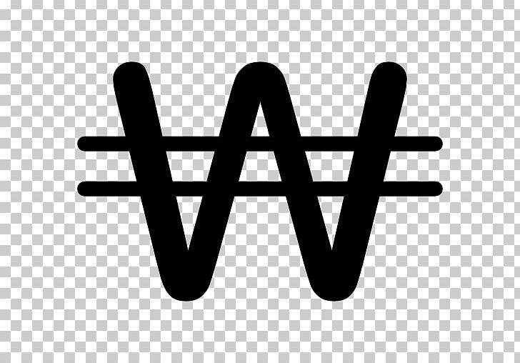 South Korean Won Currency Symbol Won Sign PNG, Clipart, Angle, Banknote, Black And White, Brand, Coin Free PNG Download