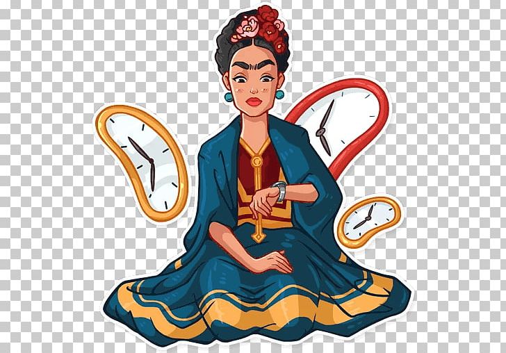 Frida Kahlo Telegram Sticker VKontakte PNG, Clipart, Behavior, Character, Clip Art, Fiction, Fictional Character Free PNG Download