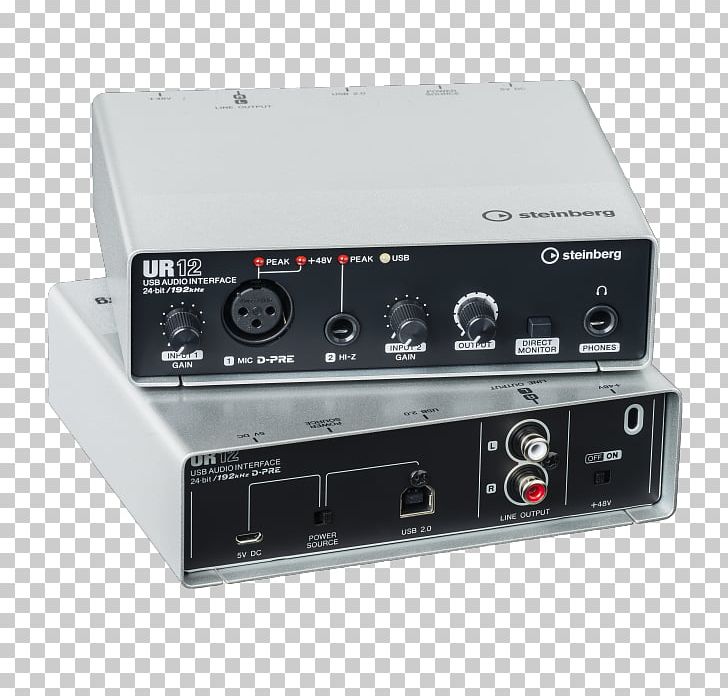 Microphone Digital Audio Steinberg Cubase Audio Interface Steinberg UR12 Incl. Software PNG, Clipart, Audio, Audio Equipment, Digital Audio, Electronic Device, Electronics Free PNG Download