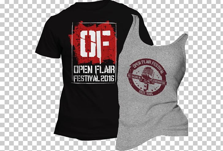 T-shirt Open Flair Festival Logo Sleeve Font PNG, Clipart, Active Shirt, Black, Brand, Jersey, Logo Free PNG Download