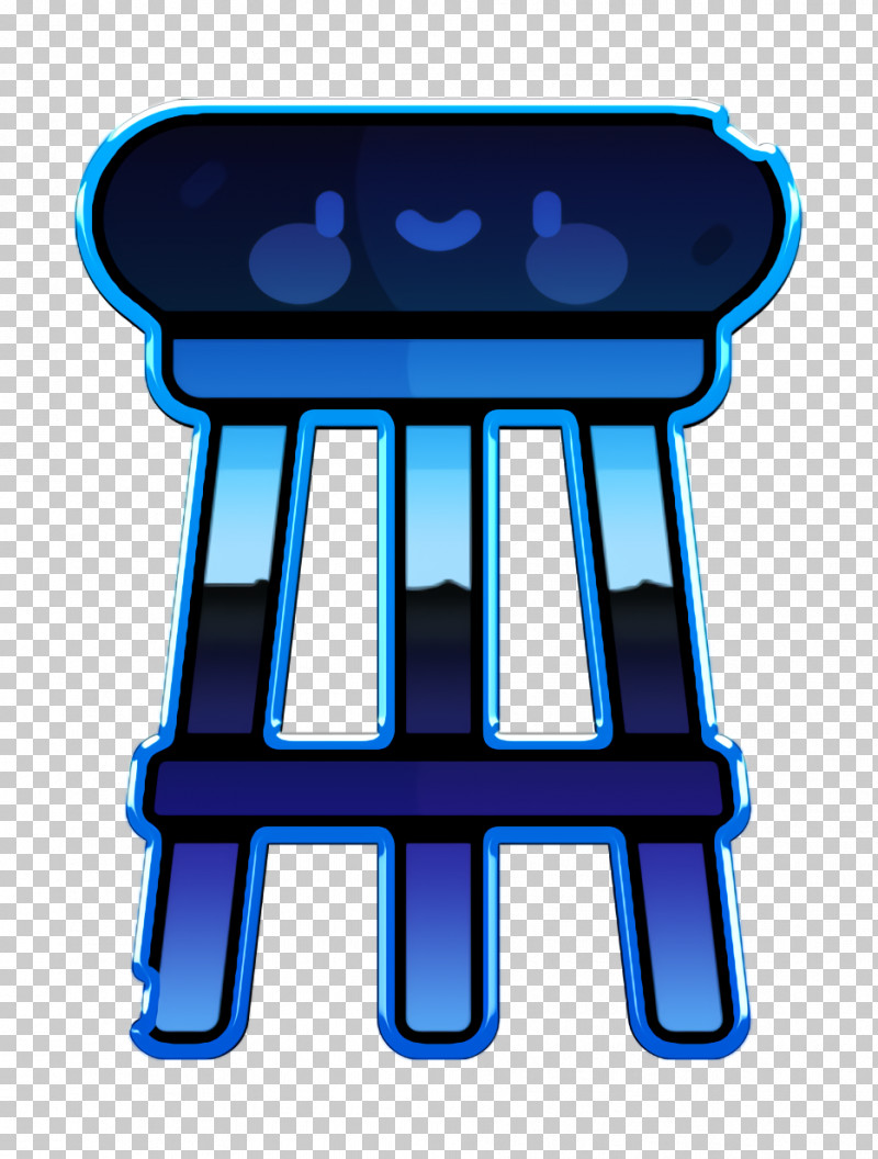 Stool Icon Furniture And Household Icon Night Party Icon PNG, Clipart, Blue, Chair, Cobalt Blue, Electric Blue, Furniture And Household Icon Free PNG Download