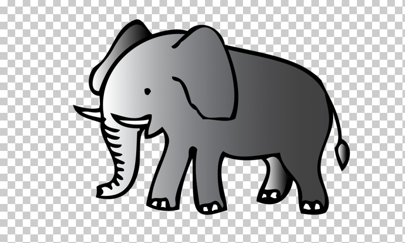 Indian Elephant PNG, Clipart, African Elephant, Animal Figure, Blackandwhite, Cartoon, Elephant Free PNG Download