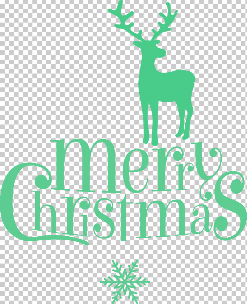 Reindeer PNG, Clipart, Antler, Deer, Green, Green Merry Christmas, Logo Free PNG Download