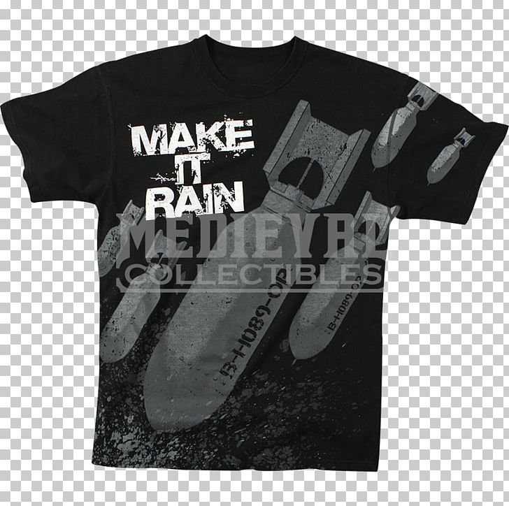 T-shirt Sleeve Outerwear Font PNG, Clipart, Black, Black M, Brand, Clothing, Make It Rain Free PNG Download