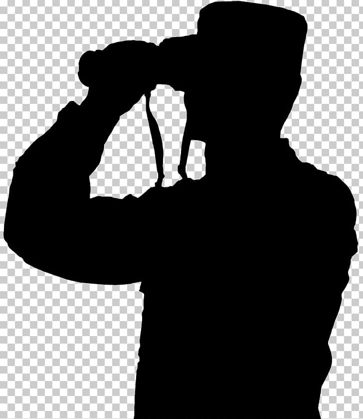 Silhouette Binoculars PNG, Clipart, Binoculars, Black And White, Drawing, Hand, Human Behavior Free PNG Download