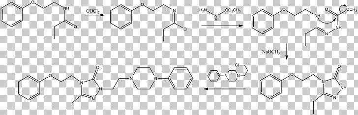 Nefazodone Trazodone Pharmaceutical Drug Organic Chemistry PNG, Clipart, Angle, Antidepressant, Area, Black, Chemistry Free PNG Download