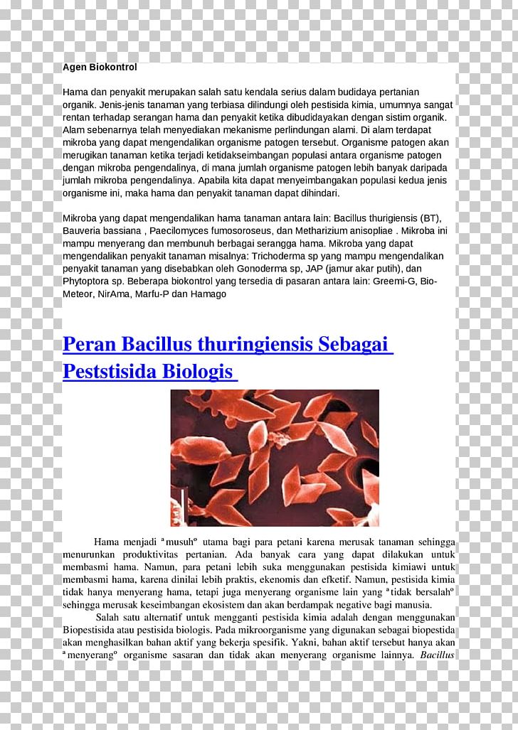 Bacillus Thuringiensis Font PNG, Clipart, Art, Bacillus, Bacillus Thuringiensis, Document, Hama Free PNG Download