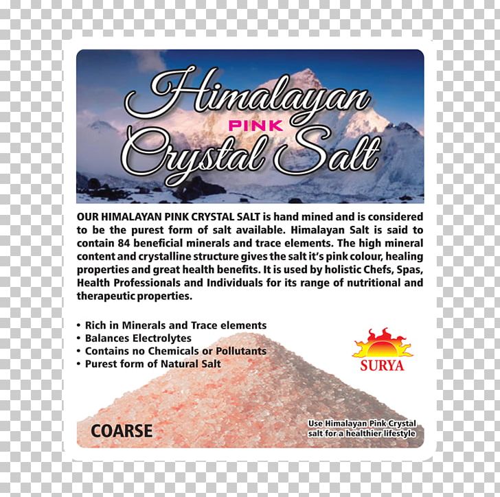 Himalayan Salt Himalayas Health Sodium Chloride PNG, Clipart, Adrenal Fatigue, Advertising, Brand, Coarse Salt, Crystal Free PNG Download