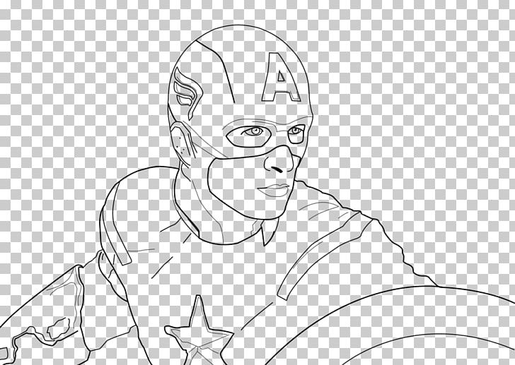 Captain America Line Art Drawing Cartoon Sketch PNG, Clipart, Angle, Arm, Avengers, Black, Deviantart Free PNG Download
