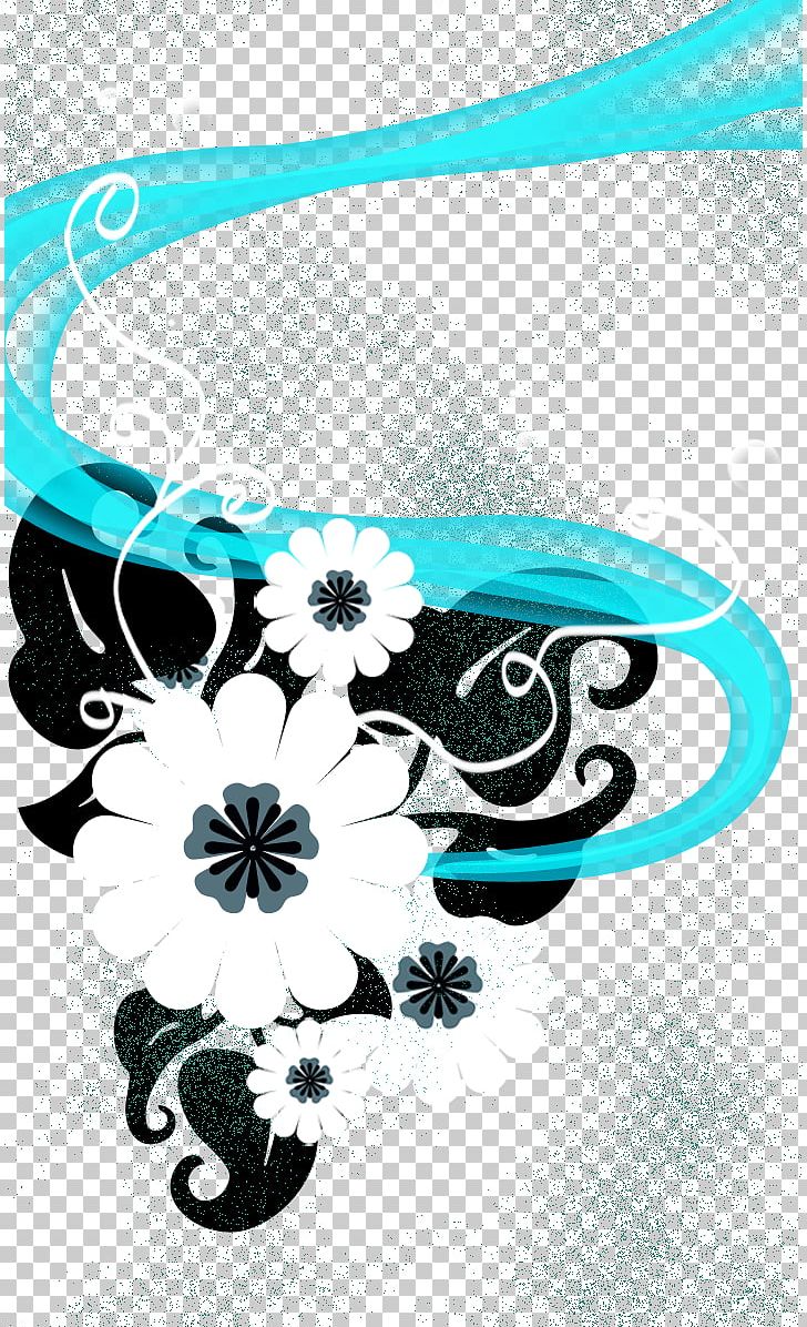 Dimensional Flowers On A Blue Background PNG, Clipart, Aqua, Background, Blue, Computer Wallpaper, Design Free PNG Download