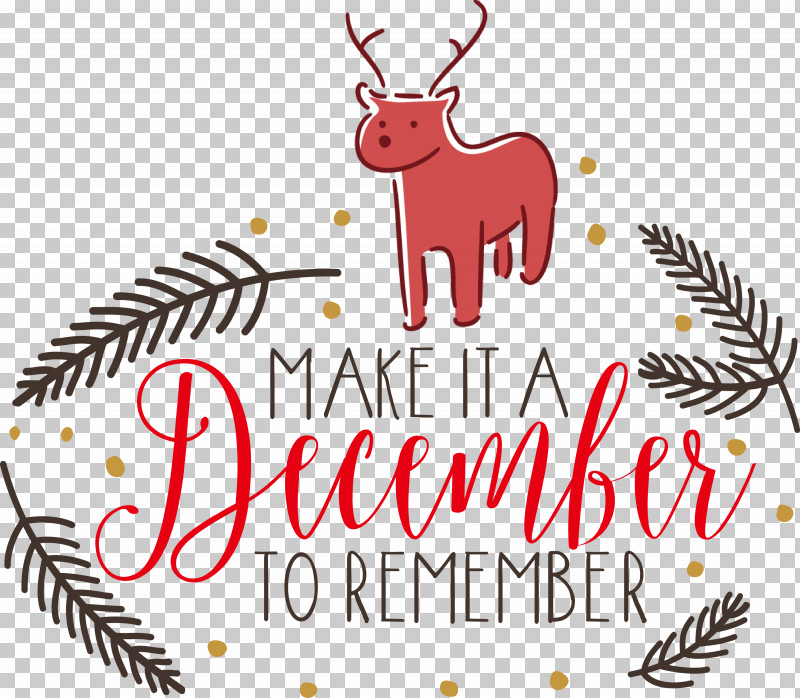 Make It A December December Winter PNG, Clipart, Christmas Day, Christmas Ornament, Christmas Ornament M, December, Deer Free PNG Download