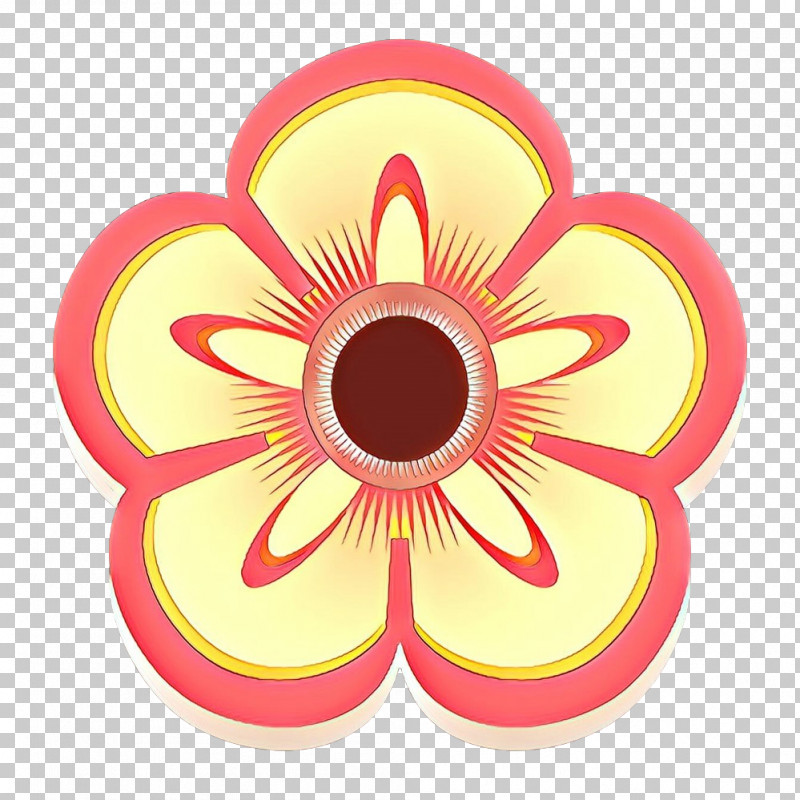 Yellow Pink Circle Symbol Sticker PNG, Clipart, Circle, Flower, Petal, Pink, Plant Free PNG Download
