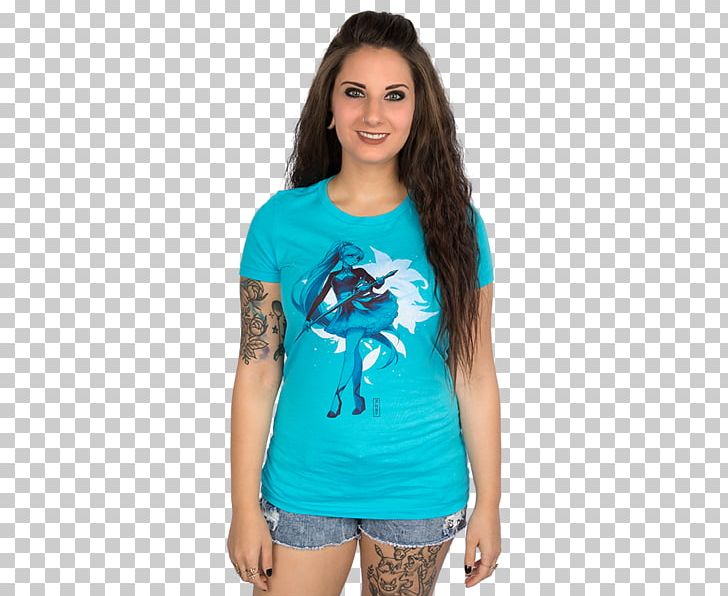 T-shirt Shoulder Sleeve Turquoise PNG, Clipart, Aqua, Blue, Clothing, Cobalt Blue, Electric Blue Free PNG Download