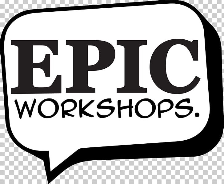 Epic Workshops Logo Brand Font Product PNG, Clipart, Area, Black And White, Brand, Epic, Final Free PNG Download