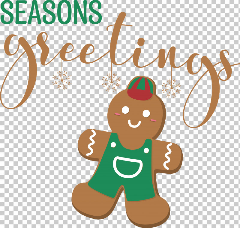 Seasons Greetings PNG, Clipart, Gingerbread, Merry Christmas, Seasons Greetings Free PNG Download