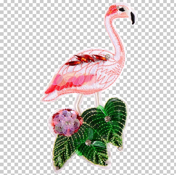 Embroidery Designs Embroidered Patch Iron-on Flamingos PNG, Clipart, Applique, Bead, Beak, Bird, Clothing Free PNG Download
