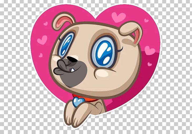 Pug Telegram Sticker Snout Viber PNG, Clipart, Art, Cartoon, Character, Fiction, Fictional Character Free PNG Download