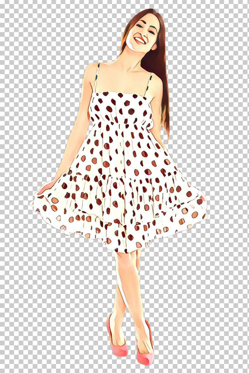 Polka Dot PNG, Clipart, Clothing, Day Dress, Dress, Fashion Model, Orange Free PNG Download