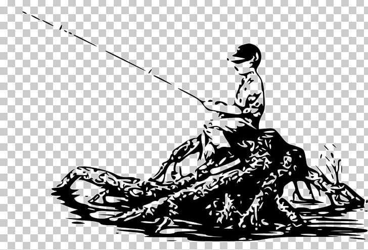 Fishing Line Line Art Drawing PNG, Clipart, Black, Black And White, Cartoon, Drawing, Fictional Character Free PNG Download