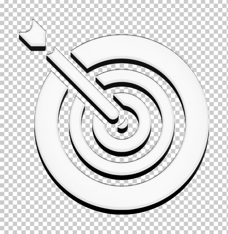 Filled Management Elements Icon Target Icon PNG, Clipart, Blackandwhite, Coloring Book, Filled Management Elements Icon, Line Art, Spiral Free PNG Download
