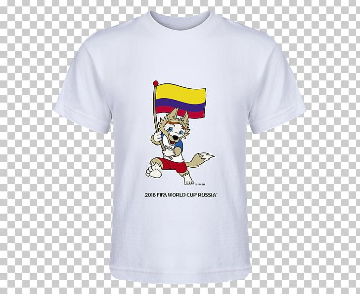Printed T-shirt 2018 World Cup Zabivaka PNG, Clipart, 2018 World Cup, Active Shirt, Brand, Clothing, Collar Free PNG Download