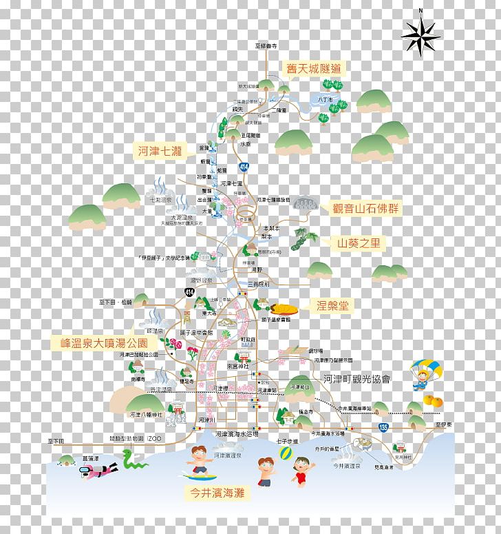 Izu Peninsula Shimoda Kawazu Nanadaru Waterfall Map Shuzenji Onsen Ryokan Cooperative PNG, Clipart, Area, Diagram, Hotel, Hot Spring, Izu Free PNG Download