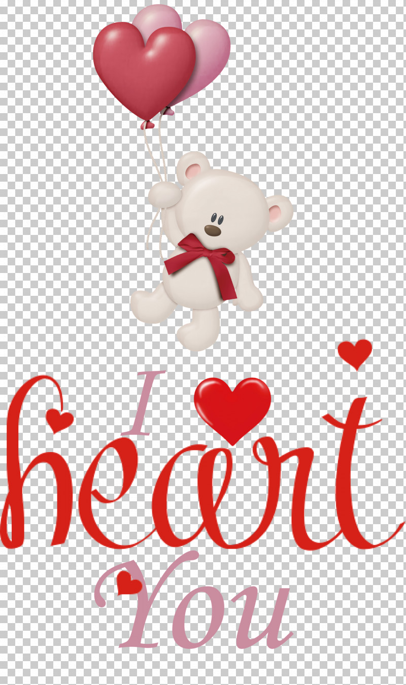 I Heart You I Love You Valentines Day PNG, Clipart, Balloon, Bears, Cartoon, Character, I Heart You Free PNG Download