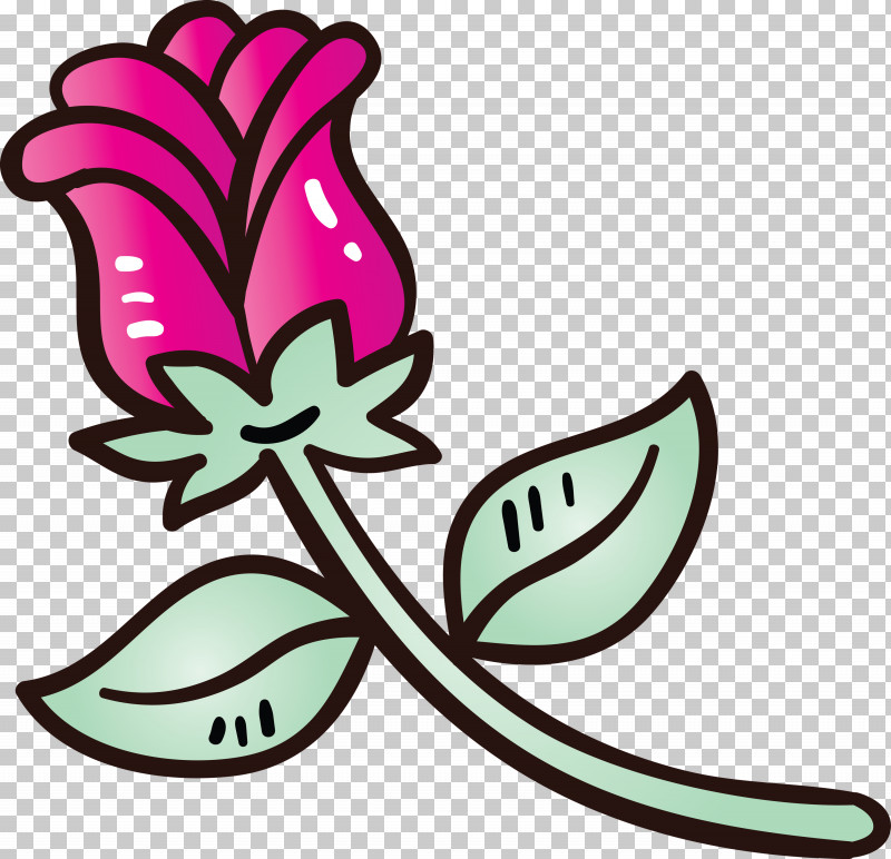 Valentines Day Rose Flower PNG, Clipart, Flower, Herbaceous Plant, Leaf, Line Art, Plant Free PNG Download