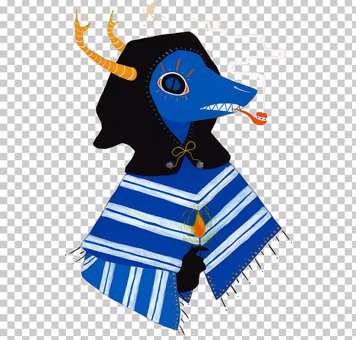 Hand-painted Flowers Goat Smoking PNG, Clipart, Blue, Cartoon, Creative Design, Design, Drawing Free PNG Download