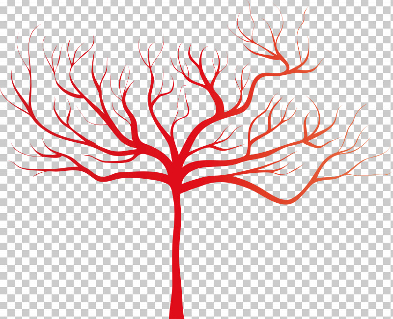 Red Leaf Tree Line Branch PNG, Clipart, Branch, Leaf, Line, Line Art, Plant Free PNG Download