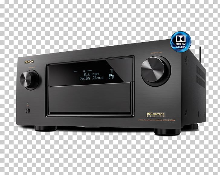 AV Receiver Denon AVR-X7200W Dolby Atmos Audio PNG, Clipart, Amplifier, Audio, Audio Power Amplifier, Audio Receiver, Electronic Device Free PNG Download