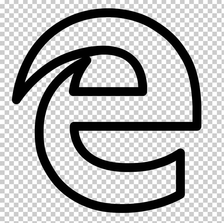 Microsoft Edge Logo Web Browser PNG, Clipart, Area, Black And White, Circle, Computer Icons, Cursive Free PNG Download