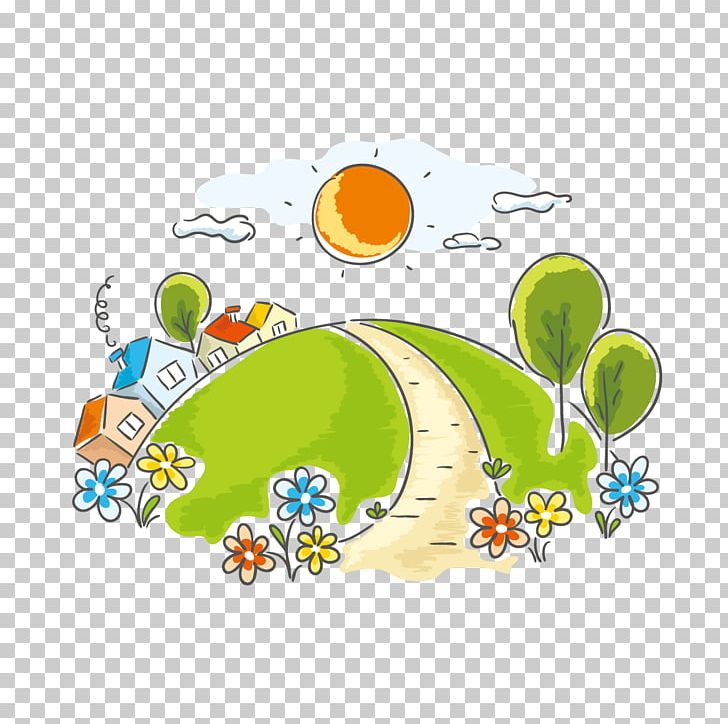 Drawing Landscape Painting Cartoon PNG, Clipart, Area, Art, Background, Building, Computer Wallpaper Free PNG Download